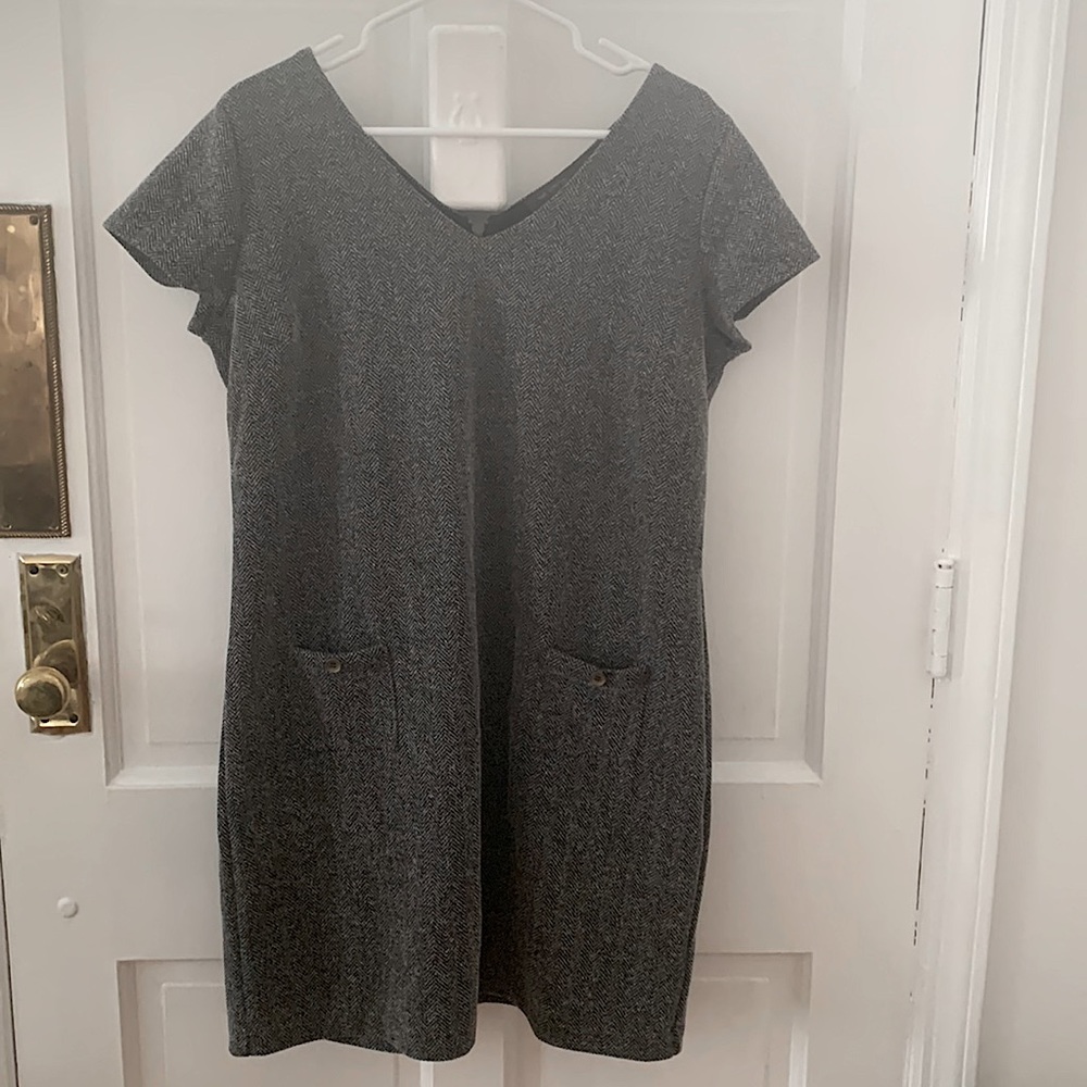 A dress long zipper in the back